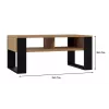 Topeshop MODERN 2P ART CZ kafijas / sānu / stūra galdiņš Kafijas galdiņš taisnstūra forma 2 kāja(-as)