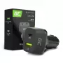 Automašīnas mobilās ierīces lādētājs zaļa Cell CAD33, 42 W, USB-C PD + USB-A QC3.0, 12/24 V ieeja, 5–12 V izeja