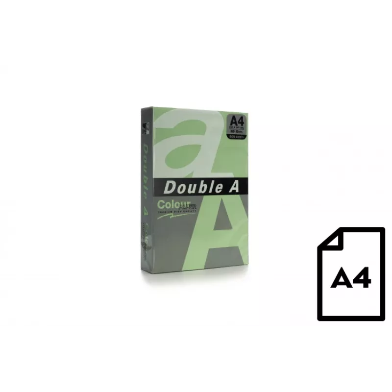 Krāsains papīrs Double A, 80g, A4, 500 loksnes, smaragdzaļš
