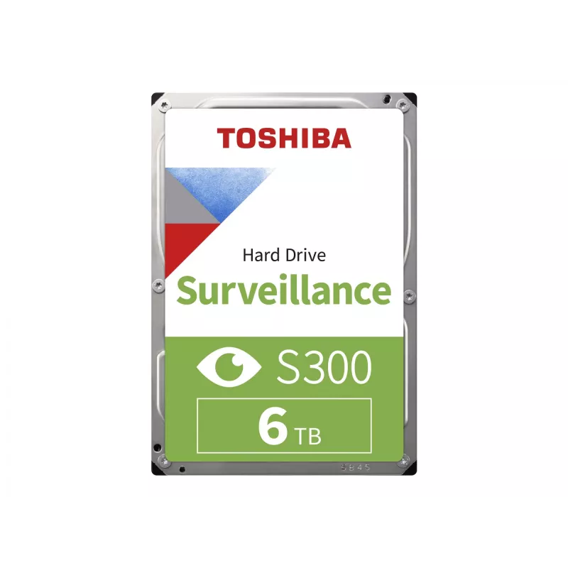 Toshiba S300 Surveillance 3.5 iekšējais cietais disks SATA 6GB/s - 6TB, 5400 RPM