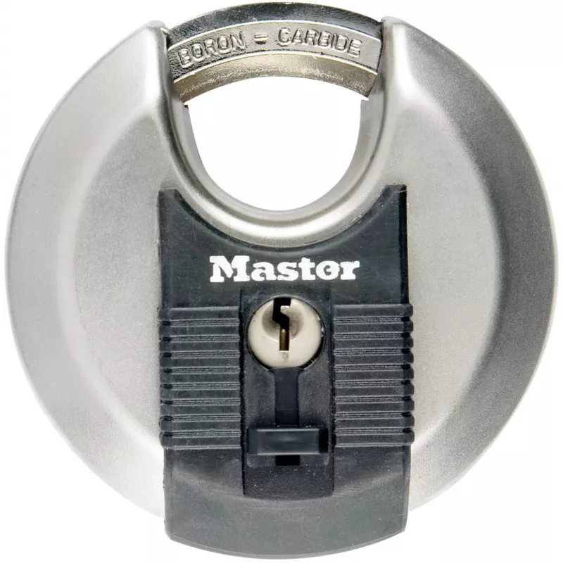 Discus piekaramā atslēga MASTER LOCK 70 mm Excell nerūsējošais tērauds, aptverta važa, individuāla atslēga