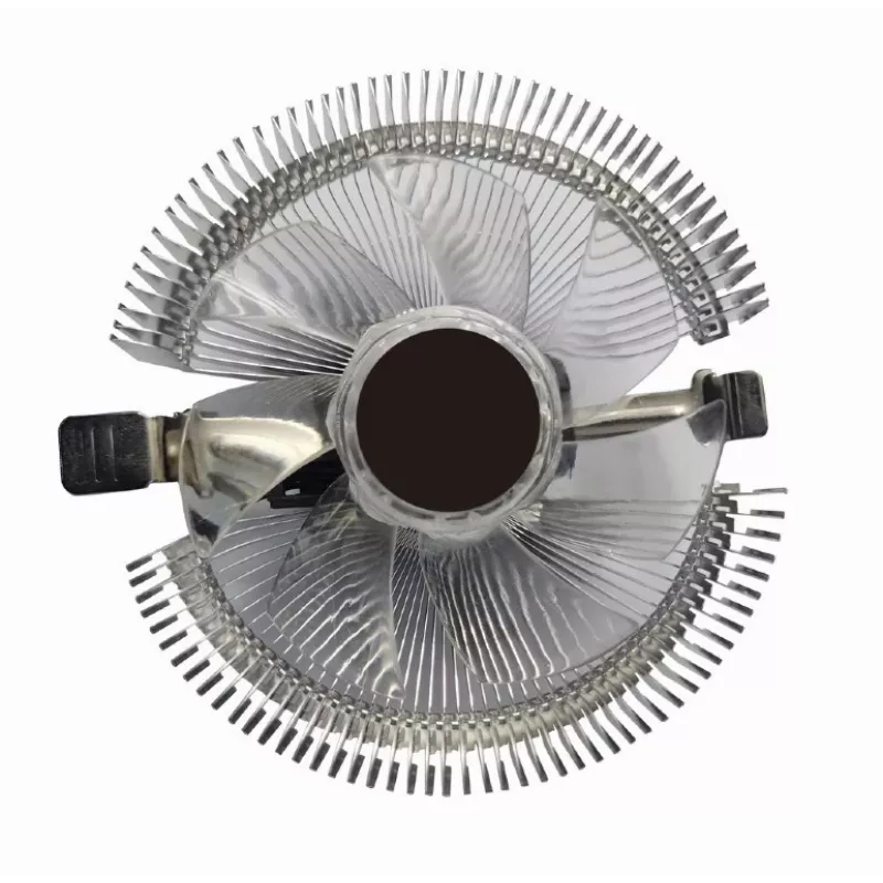 Gaisa dzesētājs Gembird CPU-HURACAN-X40 — 90 mm ventilators, 800–1600 RPM, LGA 775 atbalsts, caurspīdīgs