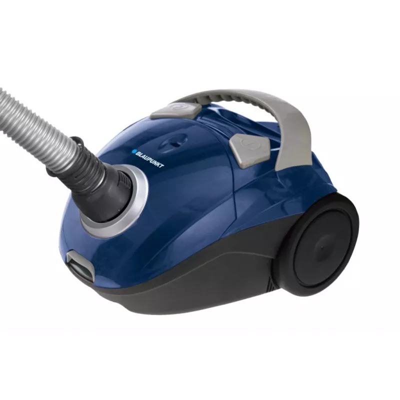 Cilindriskais putekļsūcējs BLAUPUNKT VCB202 AGDBLVC053 — 700 W, 2 L putekļu maiss, teleskopiska metāla caurule, 4,2 m vads, zils