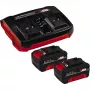 Baterijas lādētāja komplekts Einhell 2x 4.0Ah Twincharger AC LED