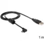 USB kabelis DeLOCK 83250 USB 2.0 1 m USB A Micro-USB B Melns