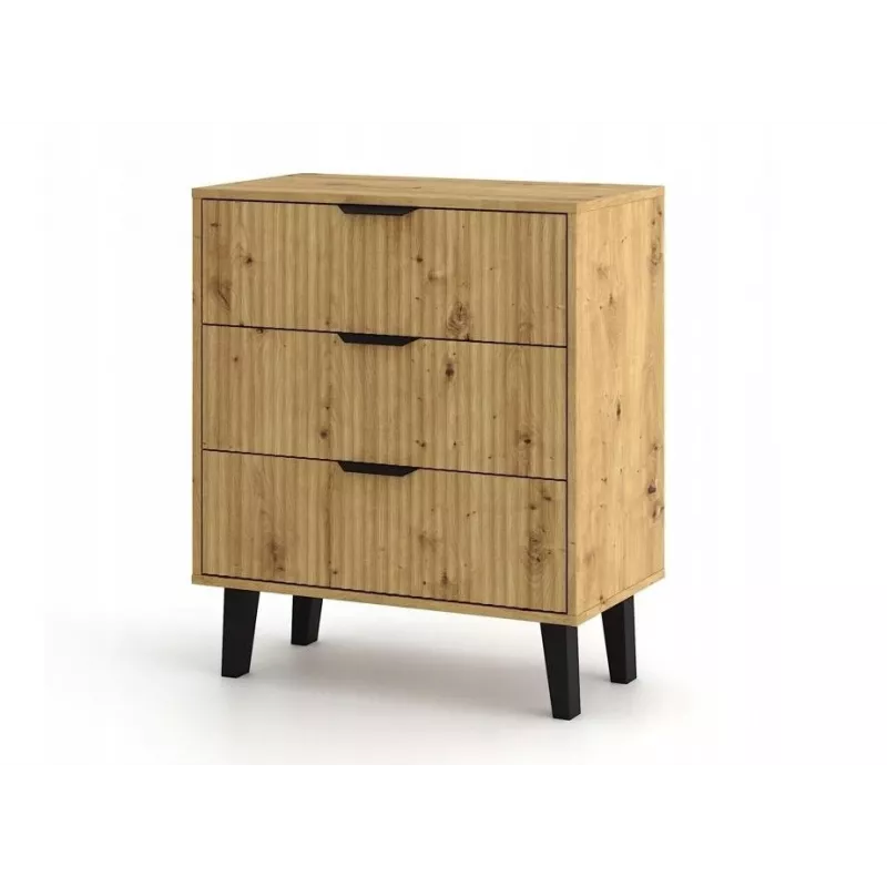 SCANDI 3S plāns ozols ARTISAN kumode