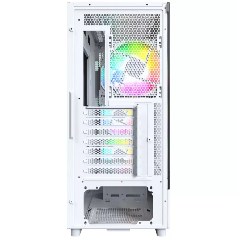 PC Case Montech X5 Midi Tower balta ATX 3x140mm Fans