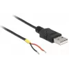 Delock kabelis USB2.0 Type-A spraudnis > 2 x atpliki vadu gali - 1,5m - melns (85664)