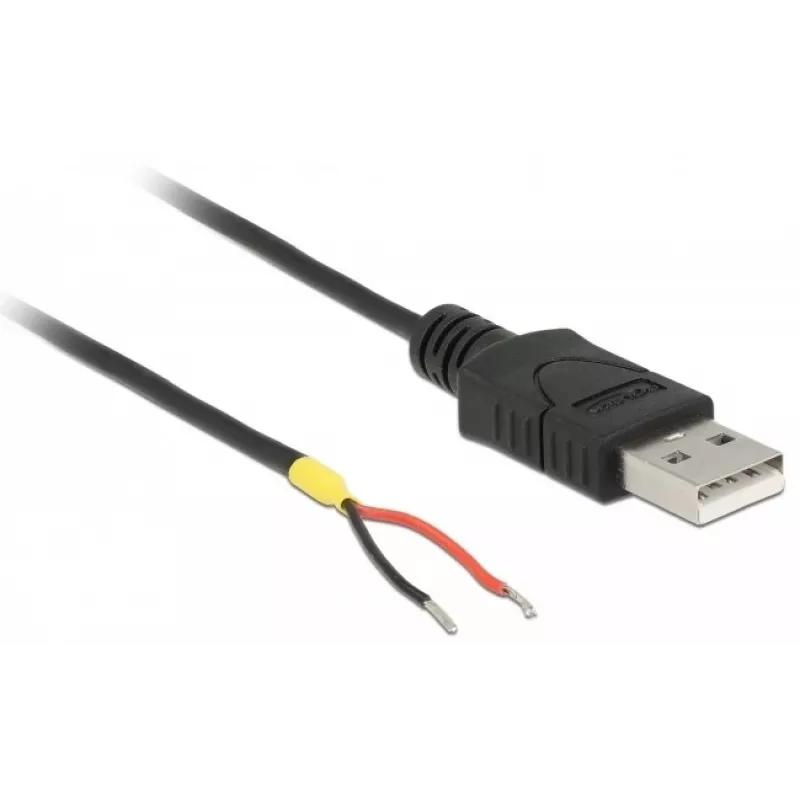 Delock kabelis USB2.0 Type-A spraudnis > 2 x atpliki vadu gali - 1,5m - melns (85664)