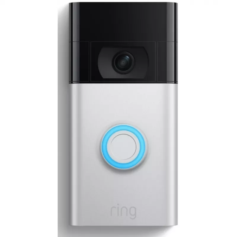 Ring Video Doorbell, niķelis, satīnēts tērauds, mājas, divvirzienu, 1920 x 1080 pikseļi