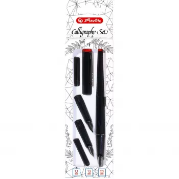 Pildspalva + tintes pildspalva Herlitz 8623001 Melna 5 gab.