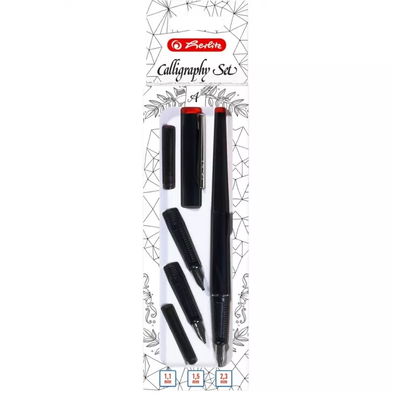 Pildspalva + tintes pildspalva Herlitz 8623001 Melna 5 gab.