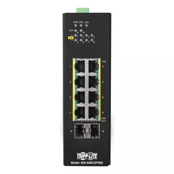 Tripp Lite NGI-S08C2POE8 tīkla slēdzis, pārvaldīts, Gigabit Ethernet (10/100/1000), Power over Ethernet (PoE), melns (NGI-S08C2POE8)
