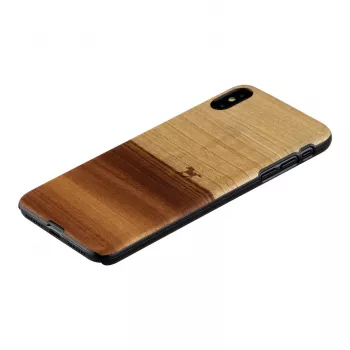 Phone case man and wood iPhone XS Max — melns aizsargapvalks