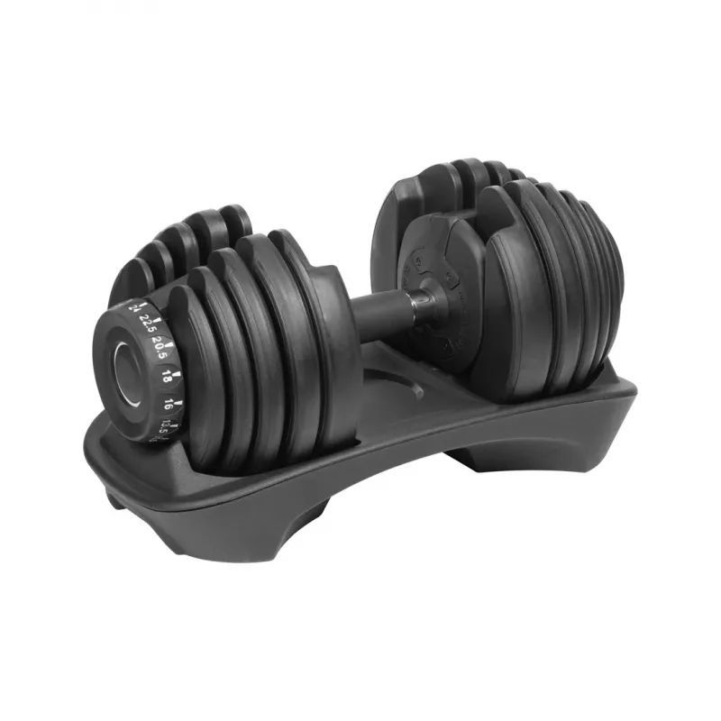 Regulējama čuguna hantele Rebel RBA-2303 — līdz 24 kg, melna, viena vienība