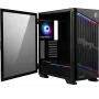 MSI MPG VELOX 100P AIRFLOW Vidēja torņa spēļu datora korpuss ‘Melns, 3x 120 mm ventilators + 1x 120 mm ARGB ventilators, ARGB gaismas josla, USB Type-C, 1x rūdīts stikls, Centrs, E-ATX, ATX, mATX, mini-ITX’