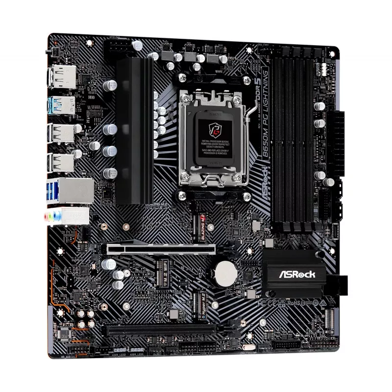 ASRock B650M PG Lightning AM5 Micro-ATX mātesplate