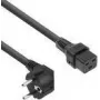 ACT Powercord CEE 7/7 vīrišķais (leņķveida) - C19 IEC Lock melns 2 m, EL262S