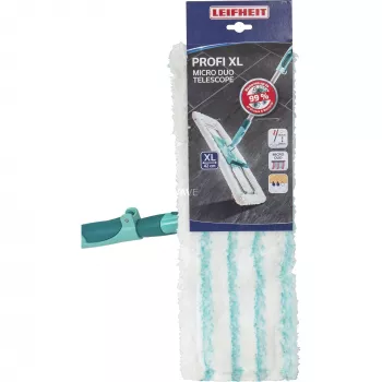 Mop Leifheit 55049 mikrošķiedras mops laminātam, flīzēm un kokam, pelēks/tirkīzzils