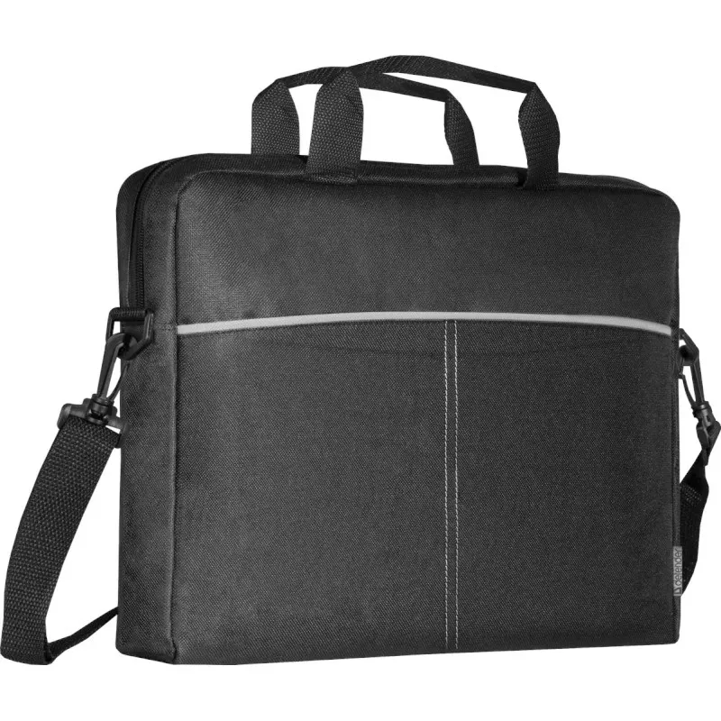 Klēpjdatora soma DEFENDER Lite 39,6 cm (15,6 collas) Melna/Pelēka, poliesteris, rāvējslēdzējs, rokturis, noņemama plecu siksna
