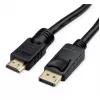 Video kabeļa adapteris ROLINE 11.04.5776 7.5 m HDMI A tipa DisplayPort melns