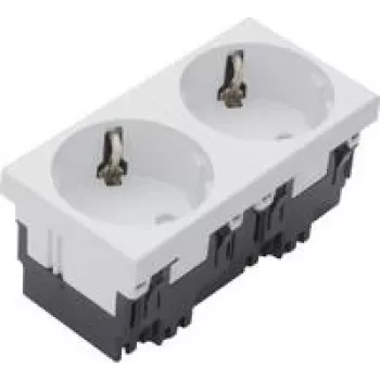 HAGER ESR2339010 Schuko ligzda 2-vietīgā Rastec 33G rw (ESR2339010)