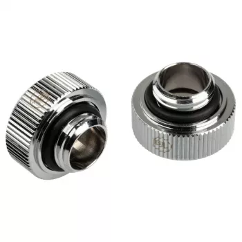 Adapteris G1/4 collas vīrišķā vītne uz 16 mm cieto cauruli BitsPower Touchaqua TA-FH16-GS, 2 gab., sudraba