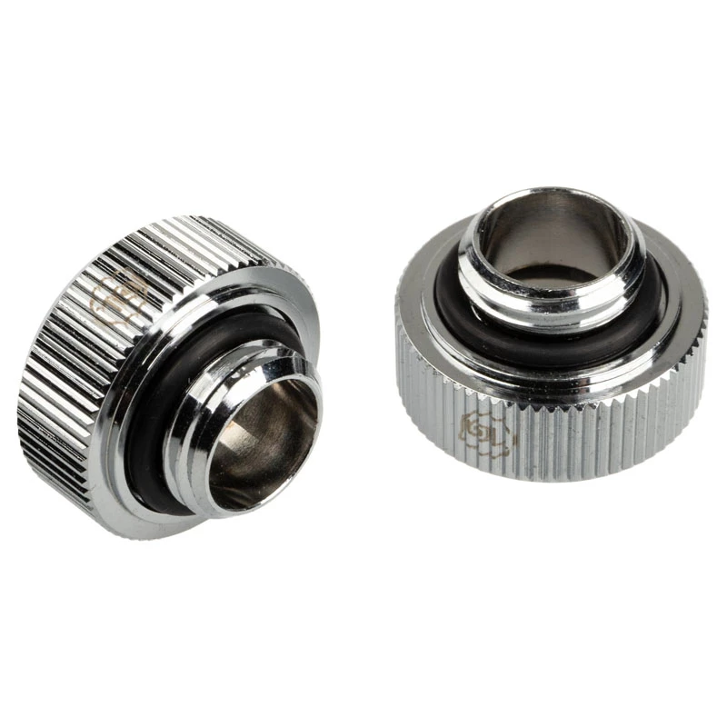 Adapteris G1/4 collas vīrišķā vītne uz 16 mm cieto cauruli BitsPower Touchaqua TA-FH16-GS, 2 gab., sudraba