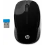 HP bezvadu pele 200, piemērota abām rokām, optiska, RF bezvadu, 1000 DPI, melna