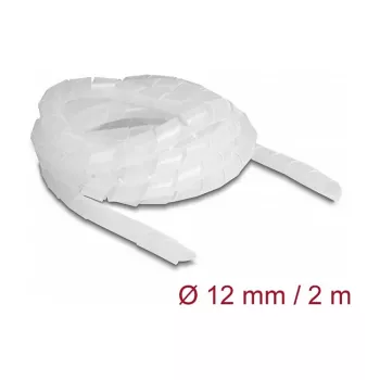 DeLOCK spirālveida šļūtene elastīga 2 m x 12 mm caurspīdīgs polietilēns -40 līdz 80 °C