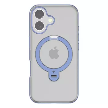 Aizsargājošs tālruņa vāciņš Torras Ostand Spin iPhone 16 — zils, plāns profils, saderīgs ar bezvadu uzlādi