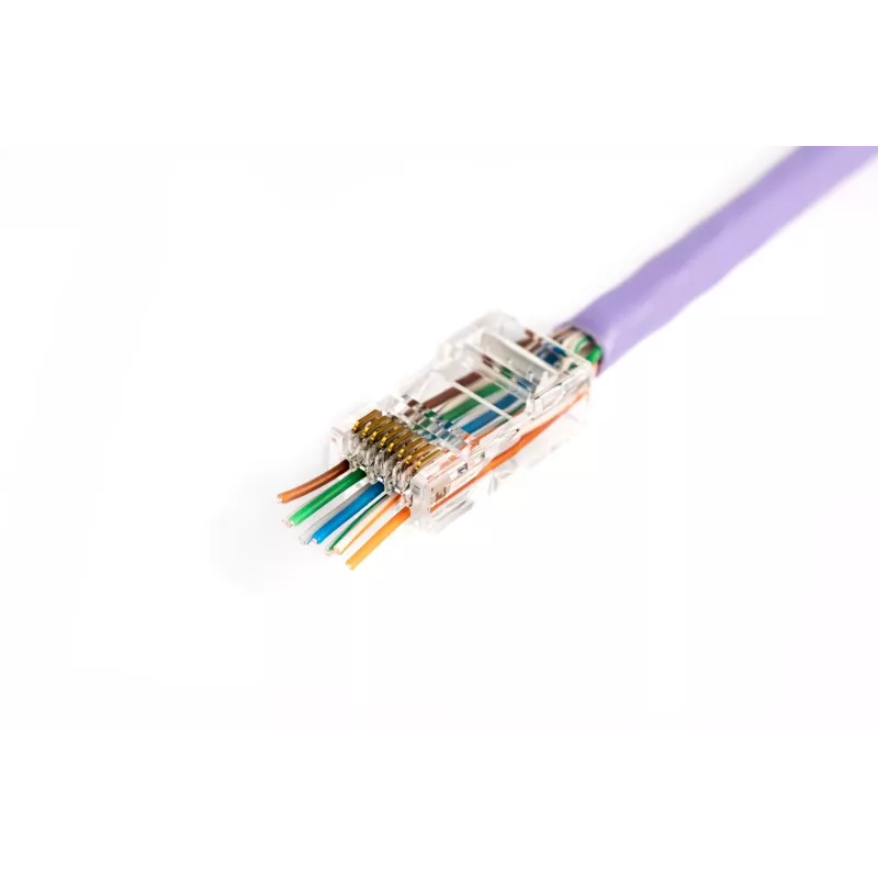 RJ45 vadu savienotājs Digitus X-ML-6U-EZ caurspīdīgs vīrieša 100 gab.