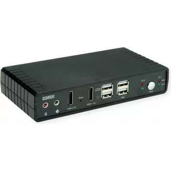 ROLINE KVM slēdzis divu monitoru 1U-2 gab. HDMI 4K60 — KVM slēdzis (14.01.3047)