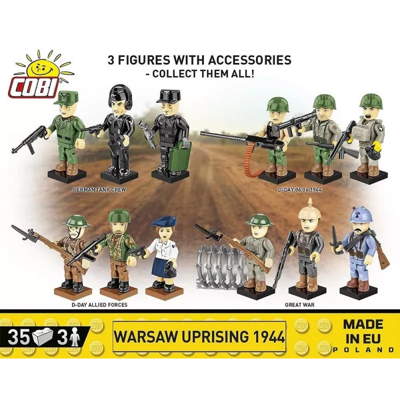 Vēsturiskā kolekcija Otrais pasaules karš /2057/ VARŠAVAS SACELŠANĀS 1944 3Figūras/35Bloki