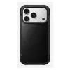 Mobilā tālruņa maciņš Nomad Rugged Leather vāciņš Apple iPhone 17 Pro, āda/TPU/PC/alumīnijs, piemērots 16 cm (6,3 collu) ekrāniem, melns
