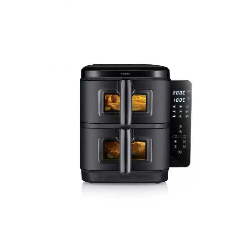Fritieris SEVERIN FR 2468 S-Fry Duo Stack 2-in-1 gatavošanas ietilpība, divu grozu dizains