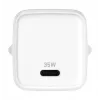 USB C 35W 3A Power Delivery 3.0 QC 3.0 sienas lādētājs balts