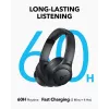 Apkārt auss austiņas Anker Soundcore Q11i, Bluetooth 5.0, līdz 20 stundām baterija, iebūvēts mikrofons, tumši pelēkas