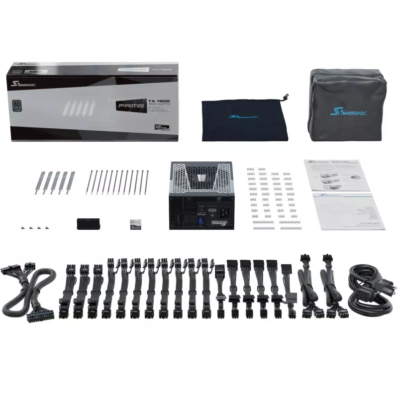 Seasonic Prime TX-1600, 80 PLUS Titanium barošanas bloks, modulārs, ATX 3.0, PCIe 5.0 - 1600 vati