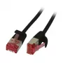 komutācijas kabelis RJ45 CAT6 250Mhz 0.15m Melns U/FTP plānsline Round d 3.6mm - kabelis - Network (S217270)