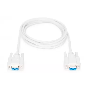 Digitus seriālais savienojuma kabelis [1x D-SUB ligzda 9 kont. - 1x D-SUB ligzda 9 kont.] 2,00 m bēšs (AK-610106-020-E)