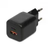 Ārējais tīkla strāvas adapteris IBOX ILUC42B 12V 2A, 33W, USB-A + USB-C PD3.0, QuickCharge 3.0, universāls
