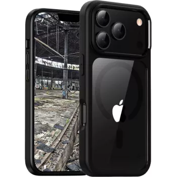 Telefona maciņš jt berlin BackCase JT Berlin Pankow Hybrid MagSafe Apple iPhone 17 Pro Max, melns caurspīdīgs