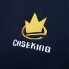 Caseking kapucēns džemperis ar rāvējslēdzēju tumši zilā krāsā, izmērs S