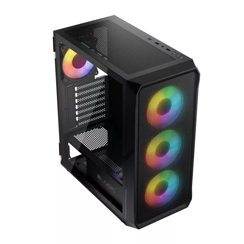 Datora korpuss Logic Concept Portos ARGB ATX melns