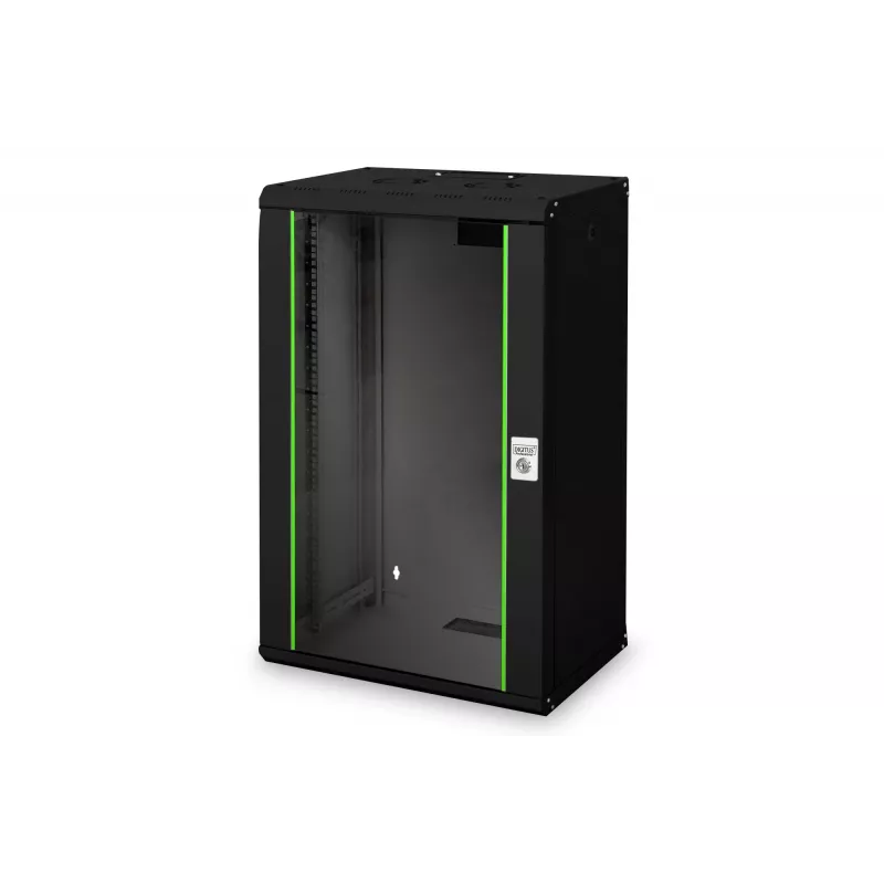 Digitus Unique DN-19 20-U-SW - skapis - tīkla skapis - piemērots sienas montāžai - Melns, RAL 9005 - 20U - 48,3 cm (19) (DN-19 20-U-SW)