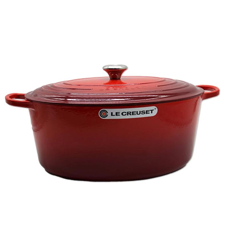Le Creuset Signature ovāls cepešpanna ķiršu krāsā 40 cm
