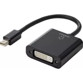 Renkforce RF-4769258 DisplayPort / DVI adapteris [1x Mini-DisplayPort spraudnis - 1x DVI ligzda 24+5pol.] Melns PVC apvalks 15,00 cm (RF-4769258)