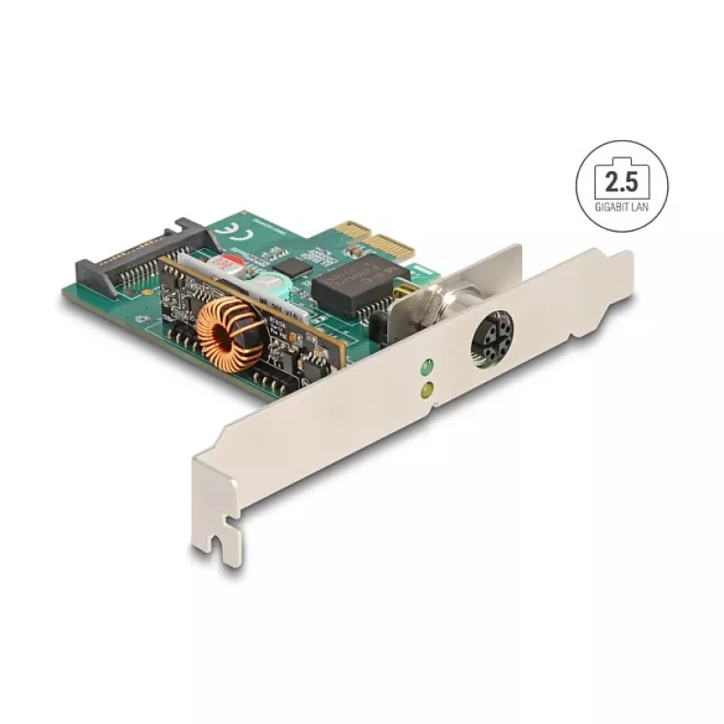 DeLOCK 90760 iekšējā tīkla karte 2500 Mbit/s PCI Express vadu