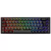 AKKO 3068B Plus Melns&Gold bezvadu spēļu tastatūra, mehāniska, RGB - V3 Cream dzeltena, ISO (DE), melna